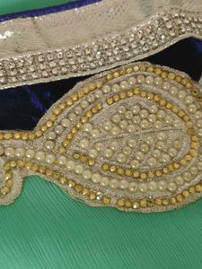 Teal Saree with Embellished Border
