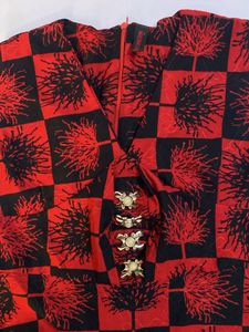 Red &amp; Black Print Top