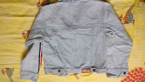 Denim Jacket with Stripes