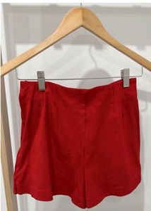 Zara Red Suede Skort