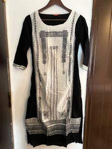 Black & White Printed Kurti