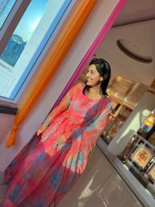 Multicolor Organza Suit