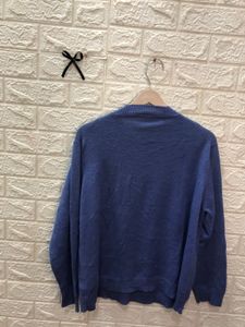Blue Button-Down Cardigan Sweater🕶️‼️