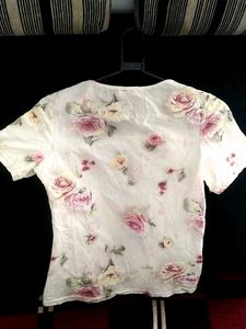 Floral Print Short Sleeve Top