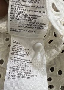 H&amp;M White Eyelet Dress