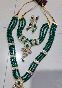 Kundan Heavy Necklace Set With Earrings
