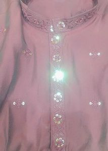 Maroon Kurta with Embellishments