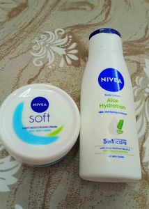 Nivea Body Lotion & Moisturising Cream Combo