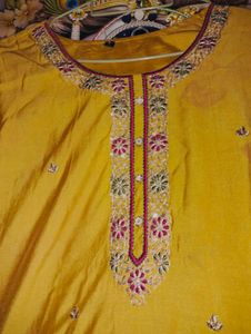 Silk Kurta Set With Dupatta And Pant