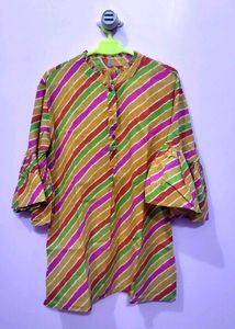 Striped Bell Sleeve Top