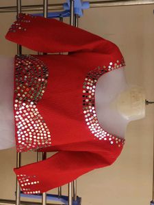 Red Mirror Work Blouse