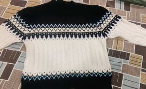 Patterned Knit Sweater