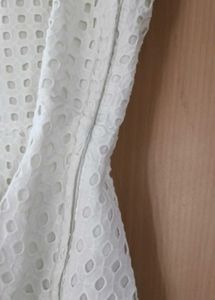 White Peplum Top