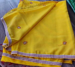 YELLOW COLOUR SAREE