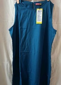 Vishudh Teal Blue Straight Kurta