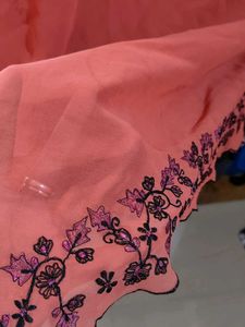 Embroidered Peach Blouse