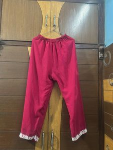 Red Embroidered Kurta