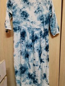 Tie-Dye Embroidered Dress