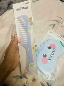 Miniso Cute Eye Mask &amp; Comb &amp;lip balm Set