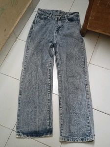 Acid Wash Wide Leg Jeans