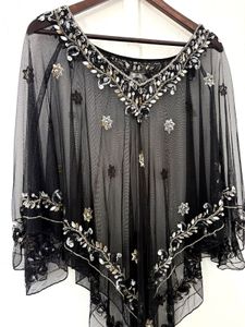 Elegant Embellished Poncho Top