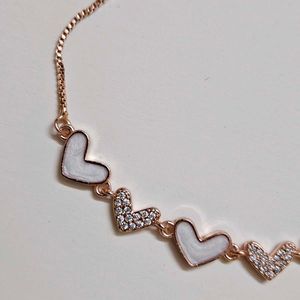 Eternal Hearts Rose Gold Adjustable Bracelet
