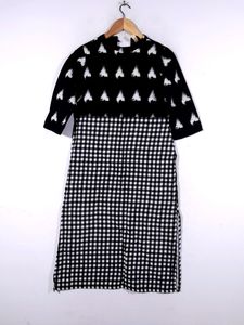 Black & White Printed Kurta (Women's)