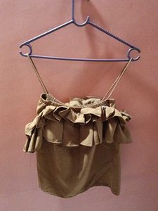 Ruffled Tan Mini Top
