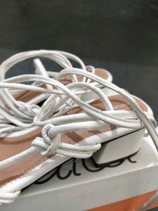 White Strappy Heels
