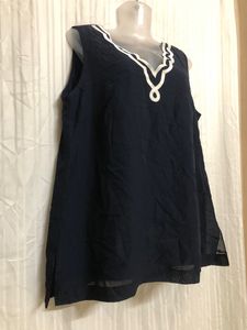 Sabela Mourella Blue Sleeveless Top