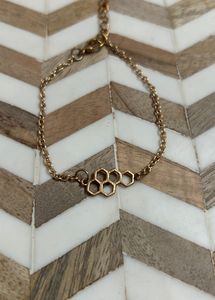 Gold Honeycomb Bracelet (Brand New- Unused)