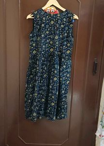 Navy Blue And Golden Kurti