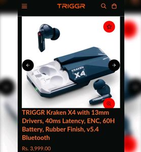 TRIGGR KRAKEN X4 (TWS) GAMING &amp; MUSIC BUDS