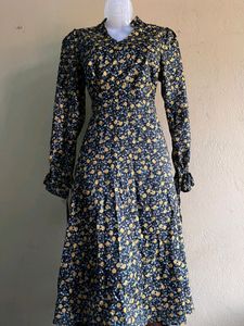 Floral Print Midi Dress 🎀