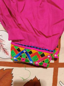 Pink Embroidered Afghani Suit For Baby Girl