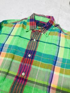 Polo Ralph Lauren 100% Linen Madras Check Shirt