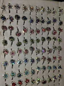 Sparkly Flower Rings - Assorted Colors At @150