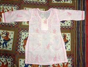 Light Pink Chikankari Cotton Suit Soft Set Elegant