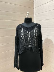 Zara crochet oversized sweater