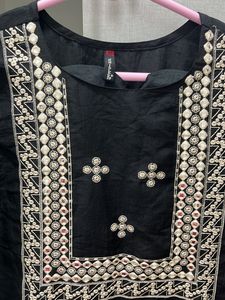 Black Embroidered Kurti