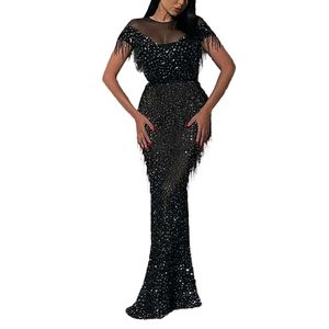 Stunning Sequin Fringe Gown