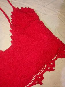 Red Lace Cami Top