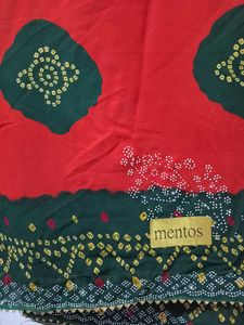 Elegant Red Bandhani Saree