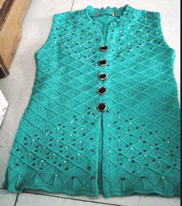 Knitted Teal Vest