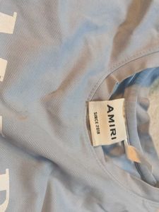 AMIRI Bunny Print Tee - Light Blue