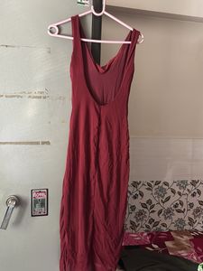 Maroon Bodycon Dress