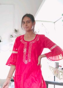 Beautiful Red Kurti Set... ❤️