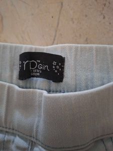Girls Faded Blue Jeans