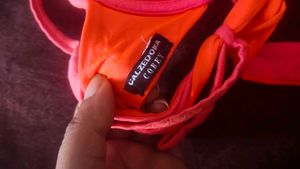 Coral Bra with Polka Dot Bow👙🎀🏖️