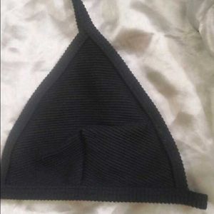 Black textured Bikni top